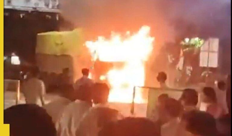 Madhya Pradesh: Two killed after truck runs over pedestrians in Indore, catches fire