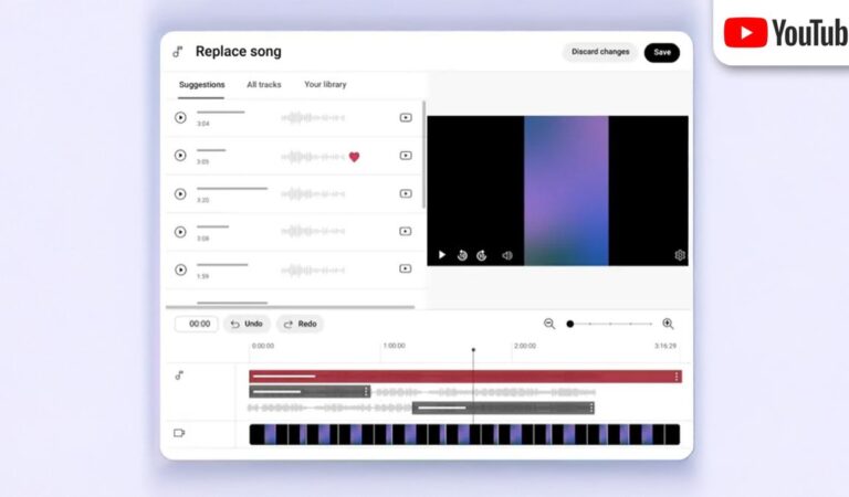 YouTube updates ‘Replace Song’ tool with AI-recommended audio tracks
